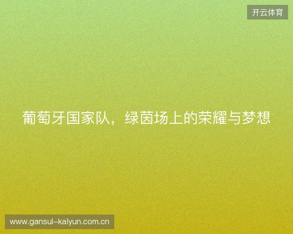 葡萄牙国家队，绿茵场上的荣耀与梦想